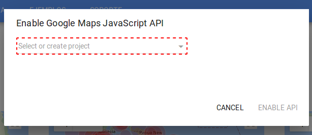 Crear proyecto en Google Maps