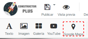 Opción de Google Maps en el Constructor Plus