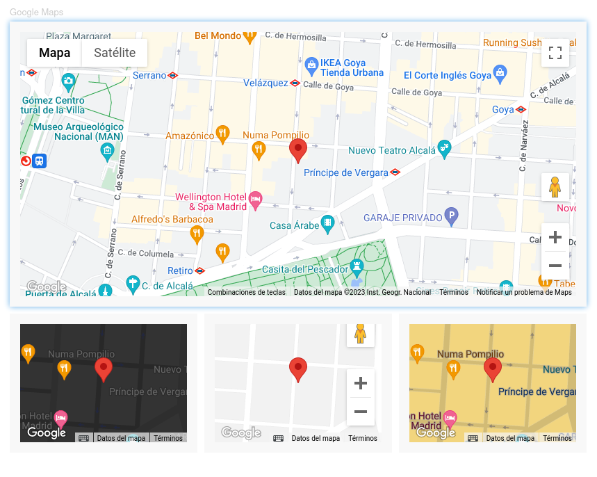 Seleccionar que tipo de mapa desea implementar a su sitio web