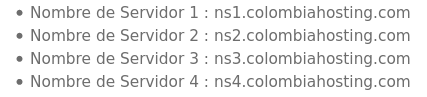 Registros DNS de ColombiaHosting