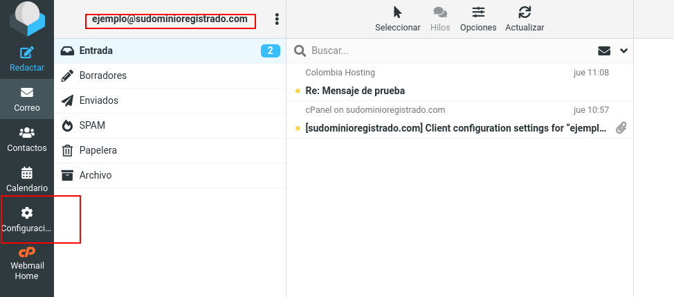 Configurar Correo Premium