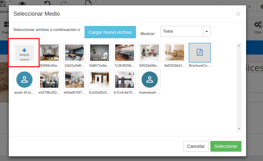 Subir archivo desde el constructor plus