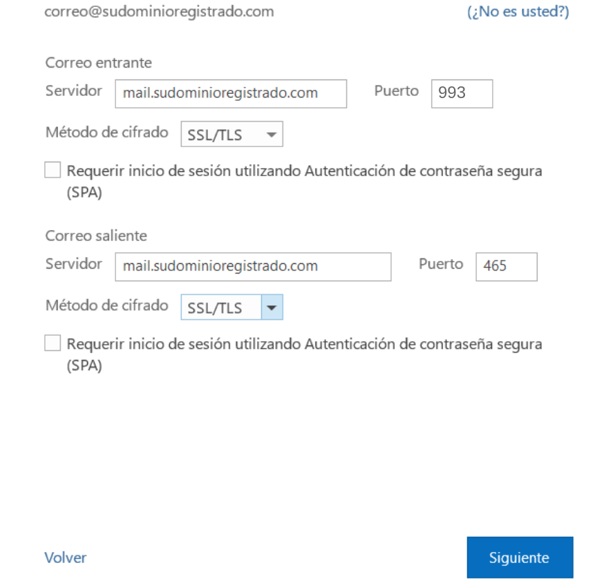 Configurando la cuenta de correo