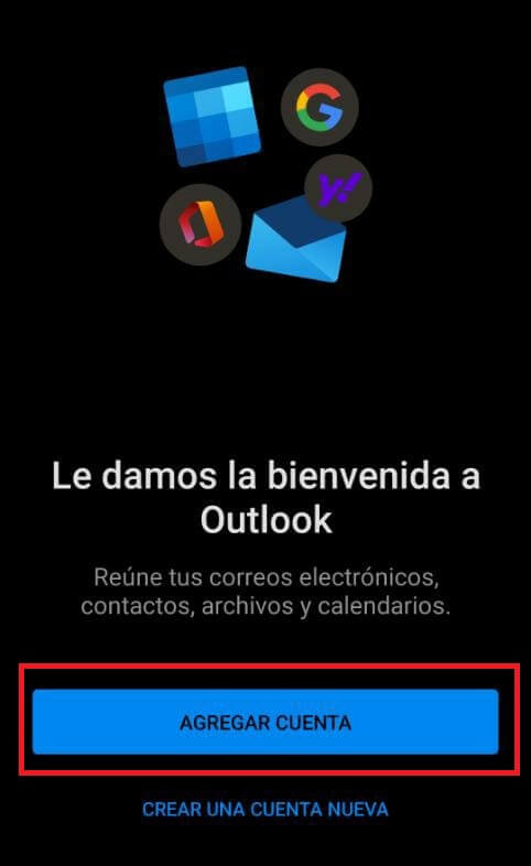 Agregar cuenta de correo a Outlook