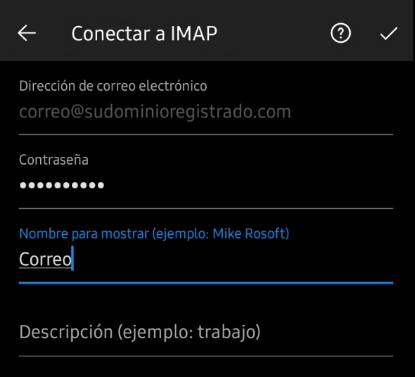 Configuración IMAP