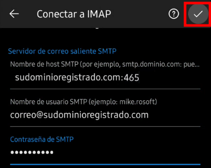 Configuración SMTP