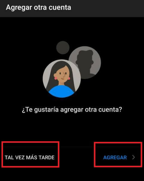 Agregar otra cuenta de correo electrónico