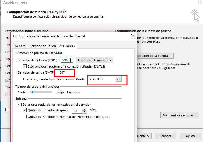 Puertos de correo smtp para servicio premium SOGO