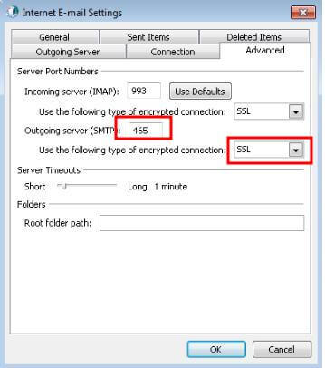 Puertos de smtp para correo premium de rackspace