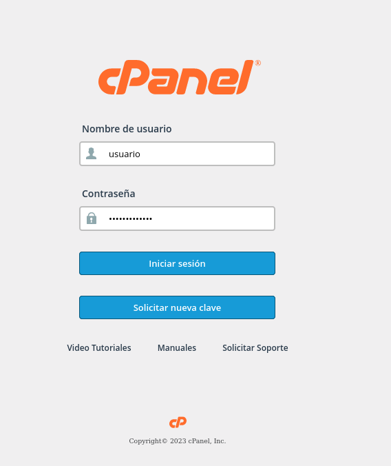 Ingresar al cPanel