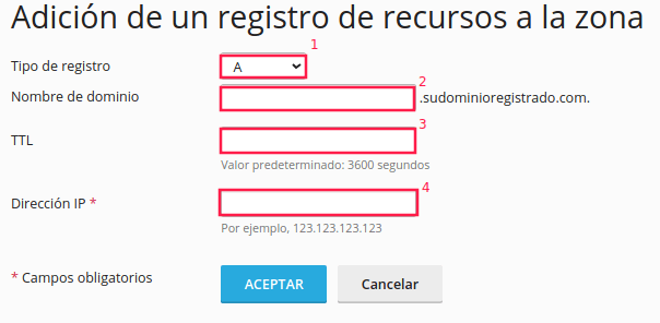 Completar los campos del registro