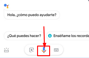 Hey Google opción de búsqueda por voz